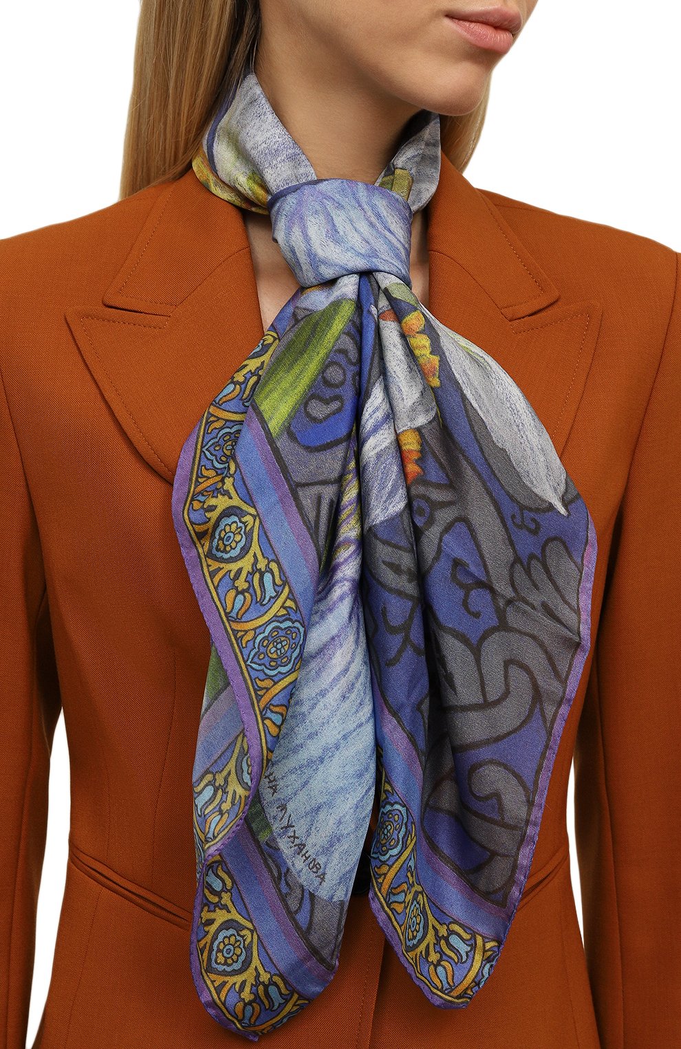 Шелковый платок ирисы GOURJI, арт. T23IR1, фото 2