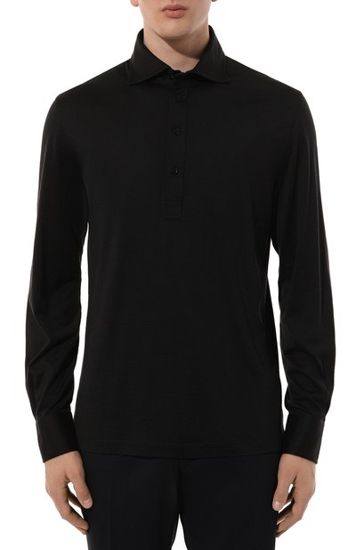 Поло из шелка и хлопка BRUNELLO CUCINELLI, арт. MH8363914, фото 3