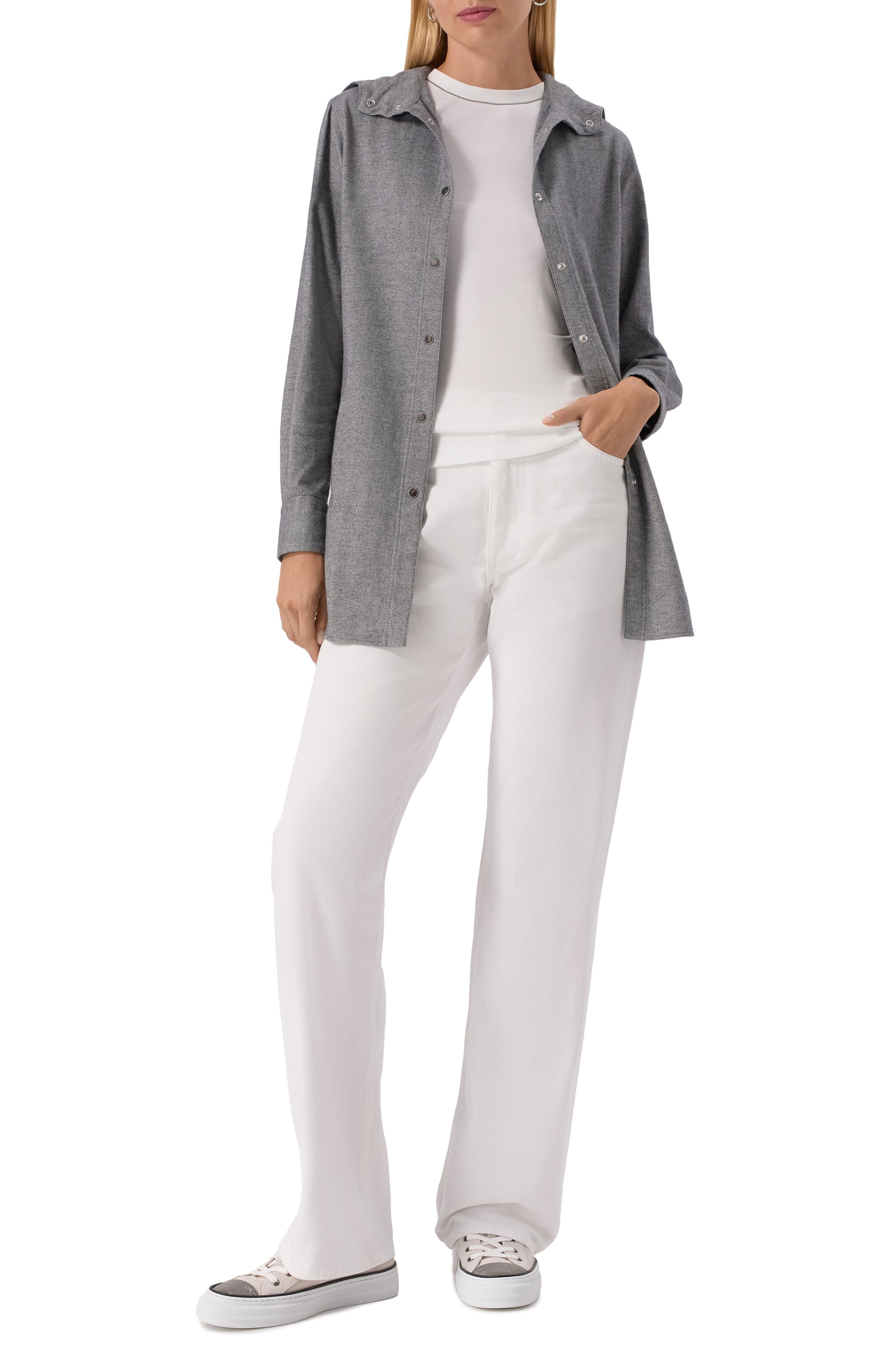 Хлопковая рубашка KITON, арт. D54435H0949205, фото 2