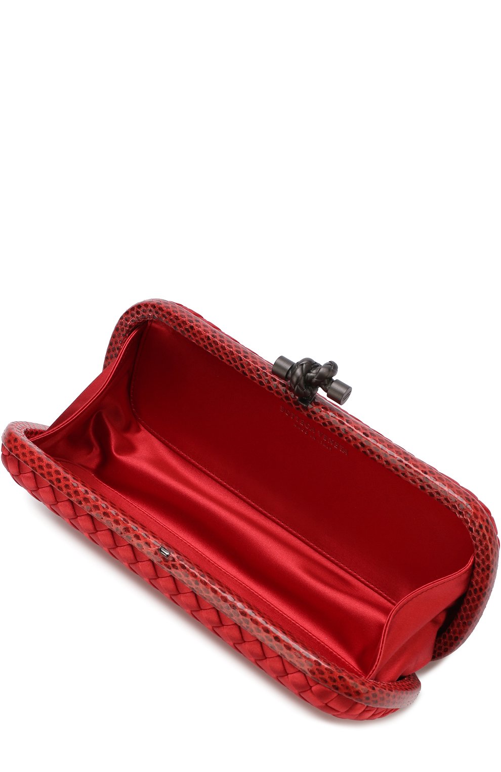 Клатч stretch knot из сатина с отделкой из кожи змеи BOTTEGA VENETA, арт. 202031/VG0H9, фото 4