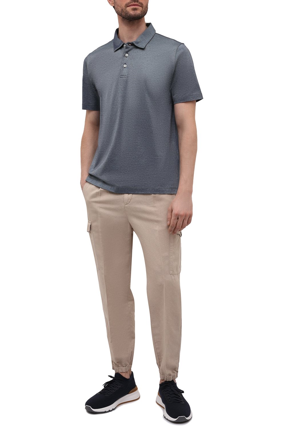 Джоггеры изо льна и хлопка BRUNELLO CUCINELLI бежевого цвета по цене 140500 руб., арт. M291DH0640, фото 2 Джоггеры изо льна и хлопка BRUNELLO CUCINELLI, арт. M291DH0640, фото 2