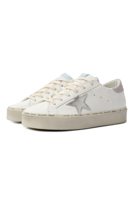 Женские кожаные кеды hi star GOLDEN GOOSE DELUXE BRAND белого цвета, арт. GWF00118.F006845 | Фото 1 (Подошва: Платформа; Материал внутренний: Текстиль; Драгоценные камни: Проставлено; Материал внешний: Натуральная кожа; Материал сплава: Проставлено)