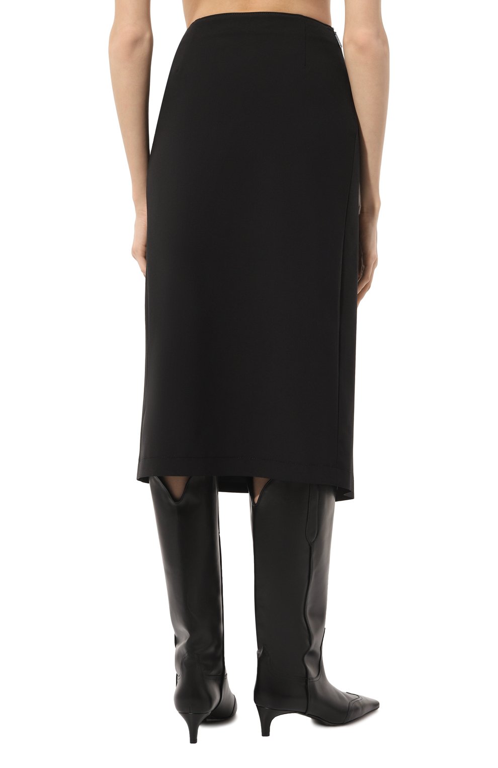 Шерстяная юбка MSGM, арт. 3641MDD07/247200, фото 4