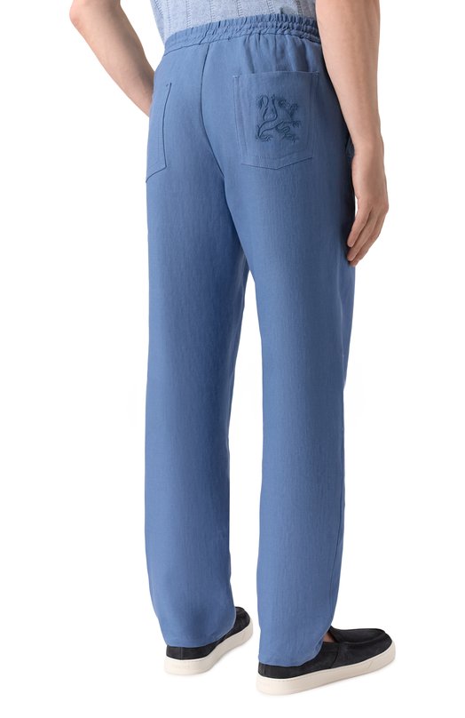 Льняные брюки Zilli CP201CM0800VZGM00 Голубой  CP201CM0800VZGM00 Фото 4