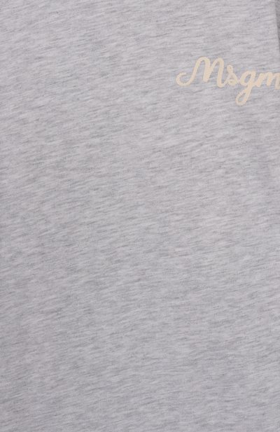 Хлопковый лонгслив MSGM KIDS светло-серого цвета по цене 10950 руб., арт. F5MSJBTH257, фото 3 Хлопковый лонгслив MSGM KIDS, арт. F5MSJBTH257, фото 3