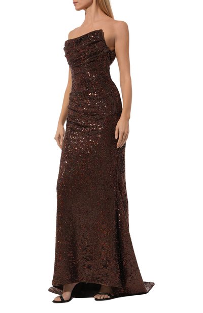 Платье с отделкой пайетками GIUSEPPE DI MORABITO, арт. 03FWLD126 03365, фото 3