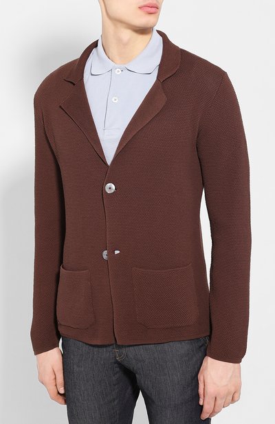Хлопковый пиджак DANIELE FIESOLI коричневого цвета по цене 30750 руб., арт. DF 0062, фото 3 Хлопковый пиджак DANIELE FIESOLI, арт. DF 0062, фото 3