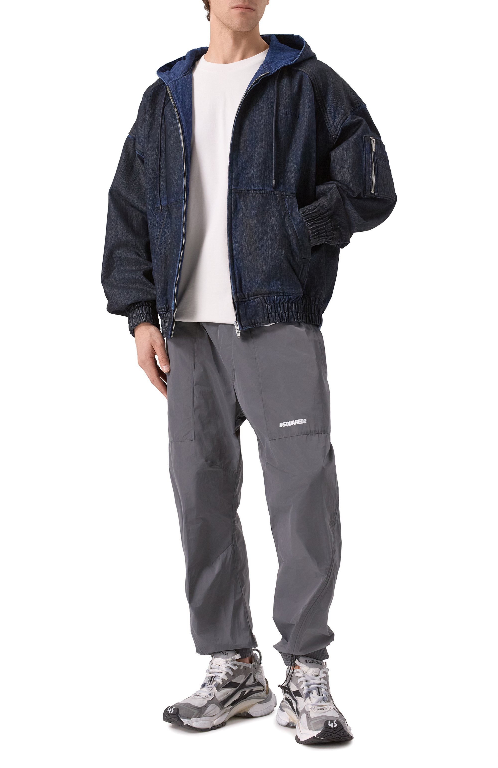 Джинсовый бомбер JUUN.J темно-синего цвета по цене 108500 руб., арт. JC5241P08P, фото 2 Джинсовый бомбер JUUN.J, арт. JC5241P08P, фото 2