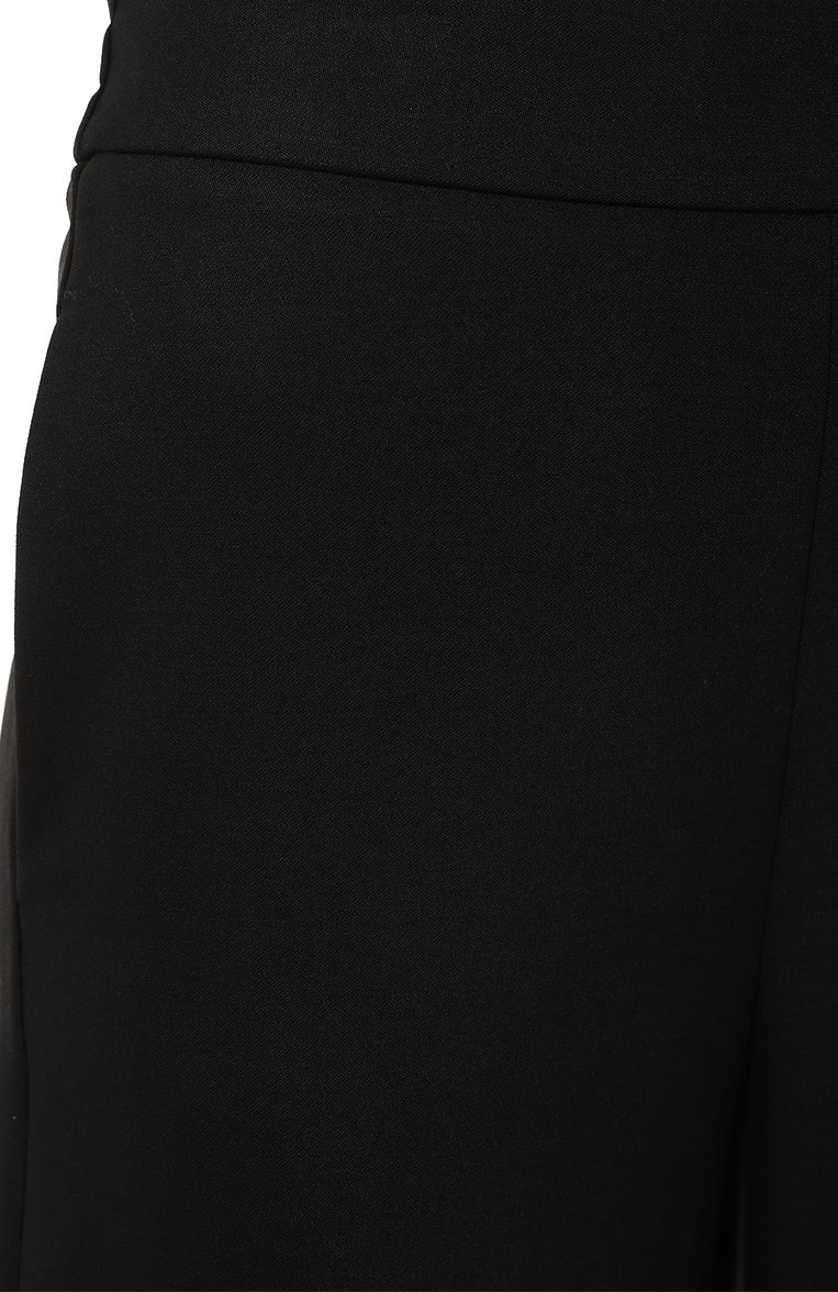 Женские шерстяные брюки ALESSANDRO VIGILANTE черного цвета, арт. VEWX30003A/VXE024 | Фото 5 (Силуэт Ж (брюки и джинсы): Широкие; Материал внешний: Шерсть; Длина (брюки, джинсы): Стандартные; Женское Кросс-КТ: Брюки-одежда; Материал сплава: Проставлено; Драгоценные камни: Проставлено; Стили: Кэжуэл)