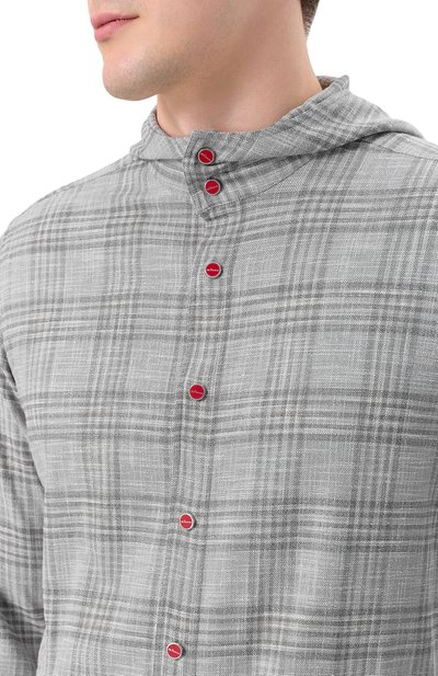 Рубашка из шерсти и шелка KITON, арт. UMCMARK0617E20, фото 5