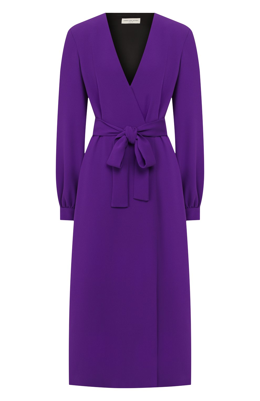 Платье с поясом DRIES VAN NOTEN фиолетового цвета по цене 127500 руб., арт. 191-11082-7178, фото 1 Платье с поясом DRIES VAN NOTEN, арт. 191-11082-7178, фото 1
