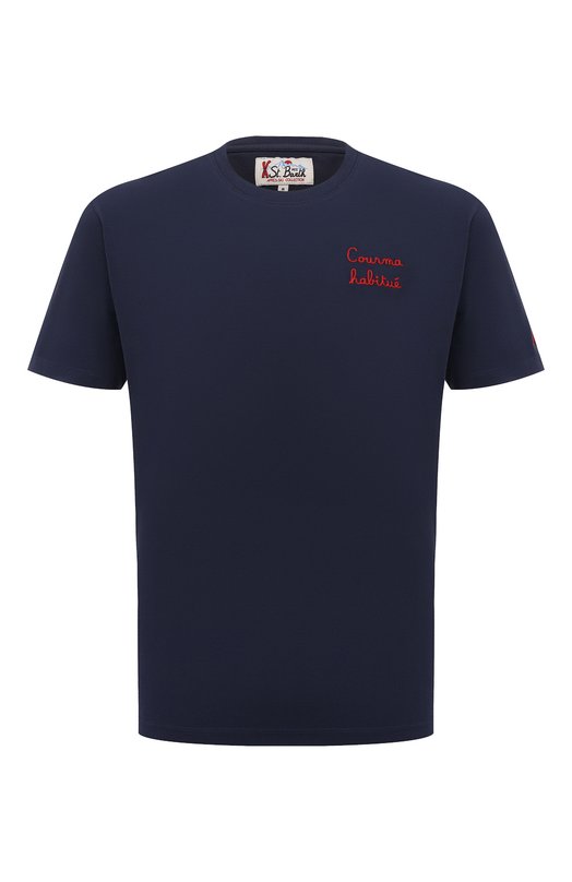 

Хлопковая футболка MC2 Saint Barth, Синий