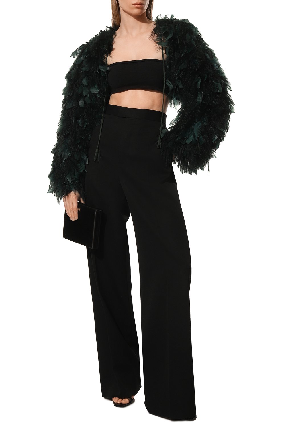 Меховая накидка с отделкой перьями RALPH LAUREN, арт. 940/IQC66/RQC66, фото 2