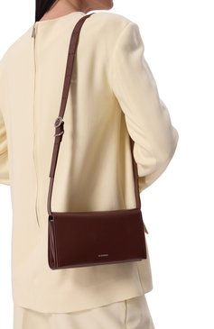 Женская сумка all-day JIL SANDER бордового цвета, арт. J07ZH0012/P5355 | Фото 2 (Материал: Натуральная кожа; Материал сплава: Проставлено; Ремень/цепочка: На ремешке; Драгоценные камни: Проставлено; Размер: mini)