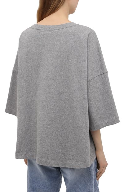 Хлопковая футболка JW ANDERSON серого цвета по цене 11900 руб., арт. JS0002 PG0079, фото 4 Хлопковая футболка JW ANDERSON, арт. JS0002 PG0079, фото 4