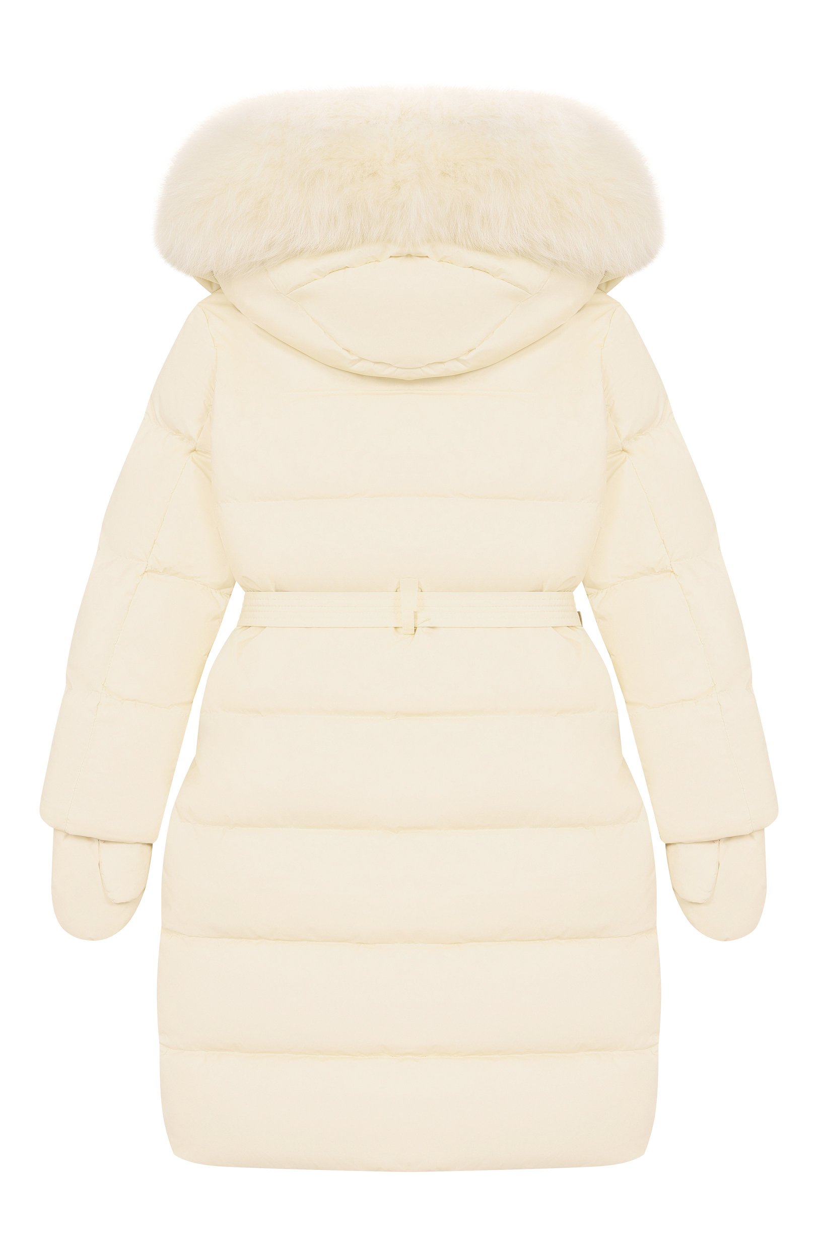 Пуховое пальто с отделкой из лисы YVES SALOMON ENFANT, арт. 25WEM920XXD0XW/6A, фото 2