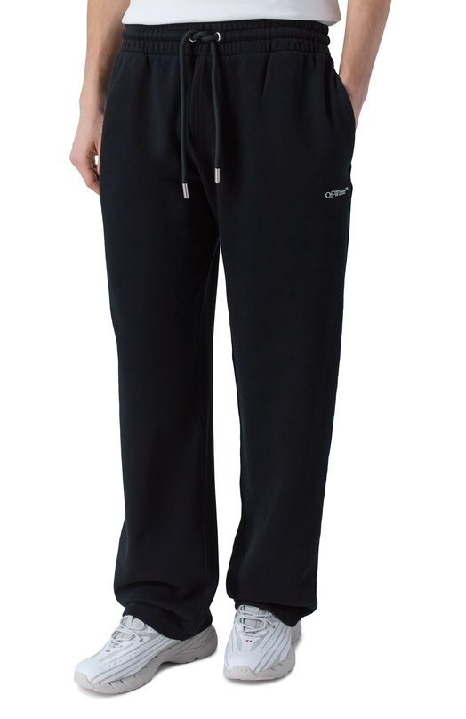 Хлопковые брюки Off-White 0MCH05AF25FLE002 Чёрный  0MCH05AF25FLE002 Фото 3