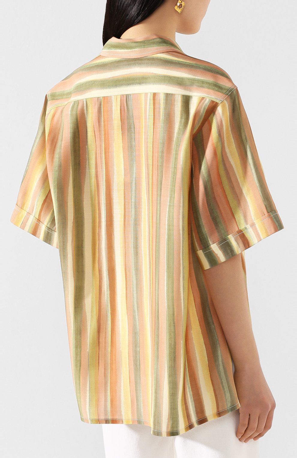 Рубашка из смеси вискозы и шелка JACQUEMUS, арт. 201SH01/0304C, фото 4