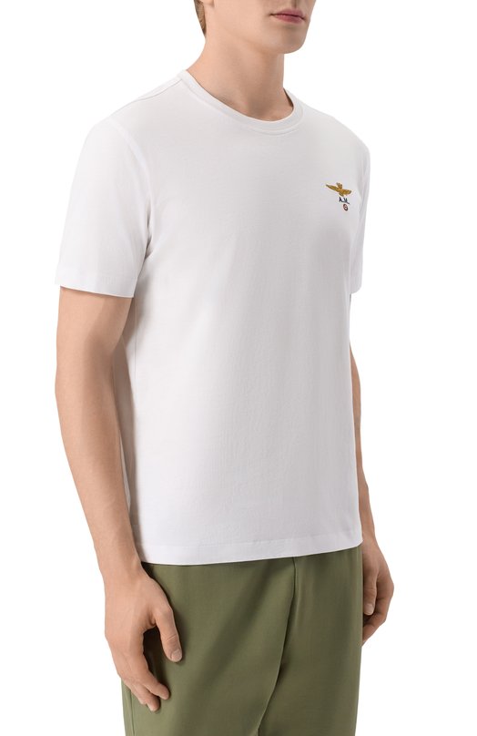 Хлопковая футболка Aeronautica Militare TS1580UJ00372_001 Белый  TS1580UJ00372_001 Фото 3