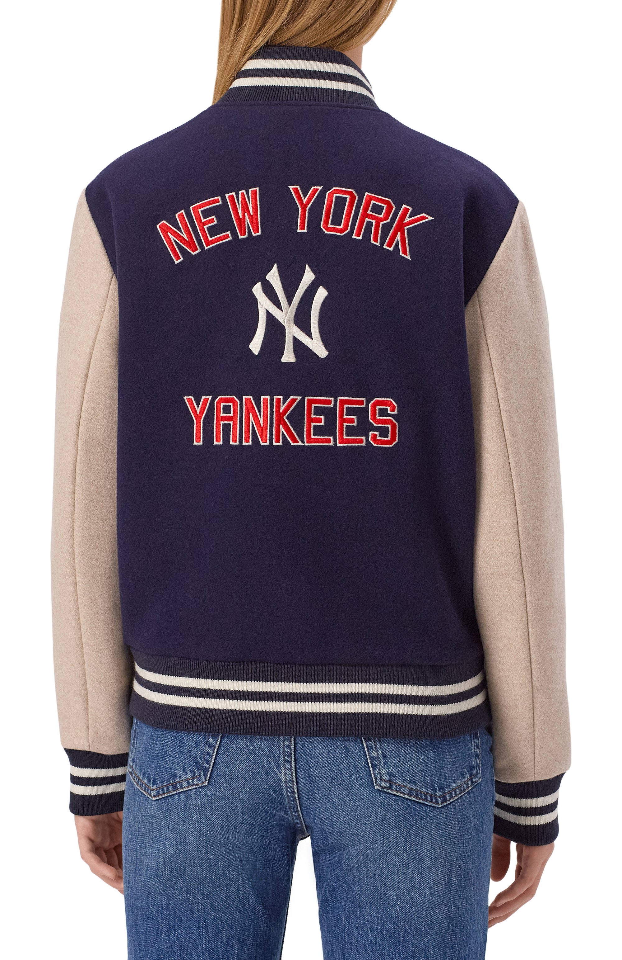 Шерстяной бомбер sporty & rich x '47 & the new york yankees SPORTY AND RICH, арт. 0W007623633BL111, фото 4