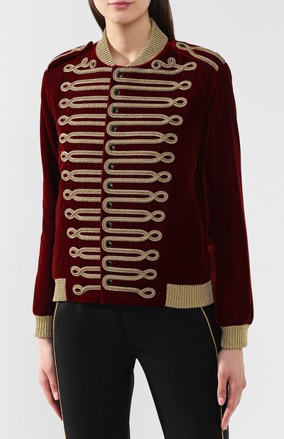 Бархатный бомбер SAINT LAURENT, арт. 571093/Y525R, фото 3