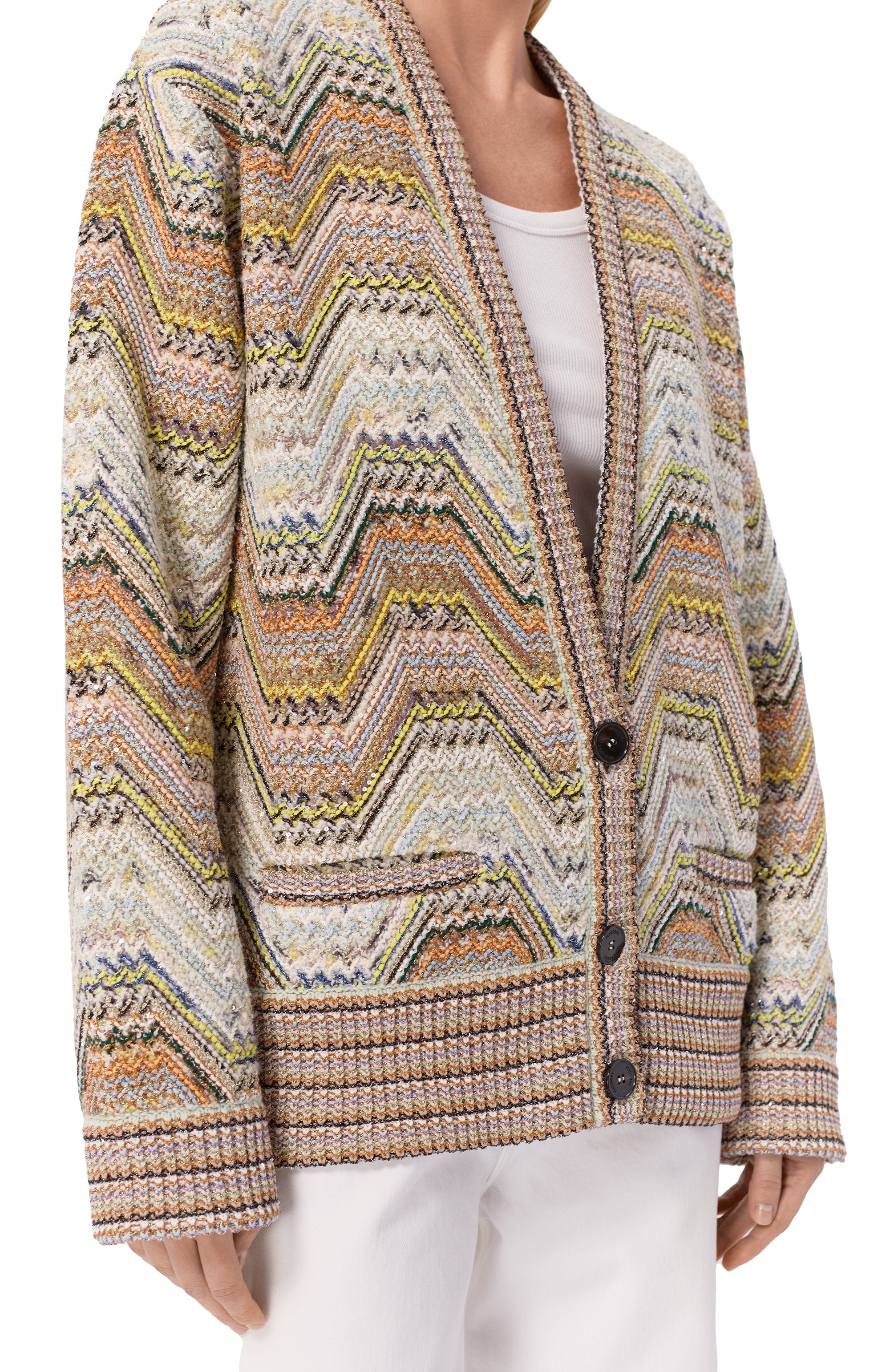 Кардиган MISSONI разноцветного цвета по цене 314500 руб., арт. DS26SM00/BC0068, фото 5 Кардиган MISSONI, арт. DS26SM00/BC0068, фото 5