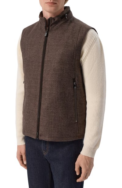 Жилет из шерсти и шелка CORNELIANI, арт. 28C571/2A16247, фото 3