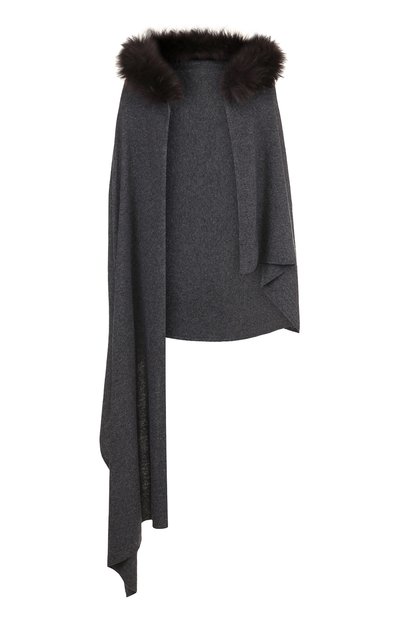 Пончо с меховой отделкой NIMA, арт. S014/FINNRAC00N, фото 1