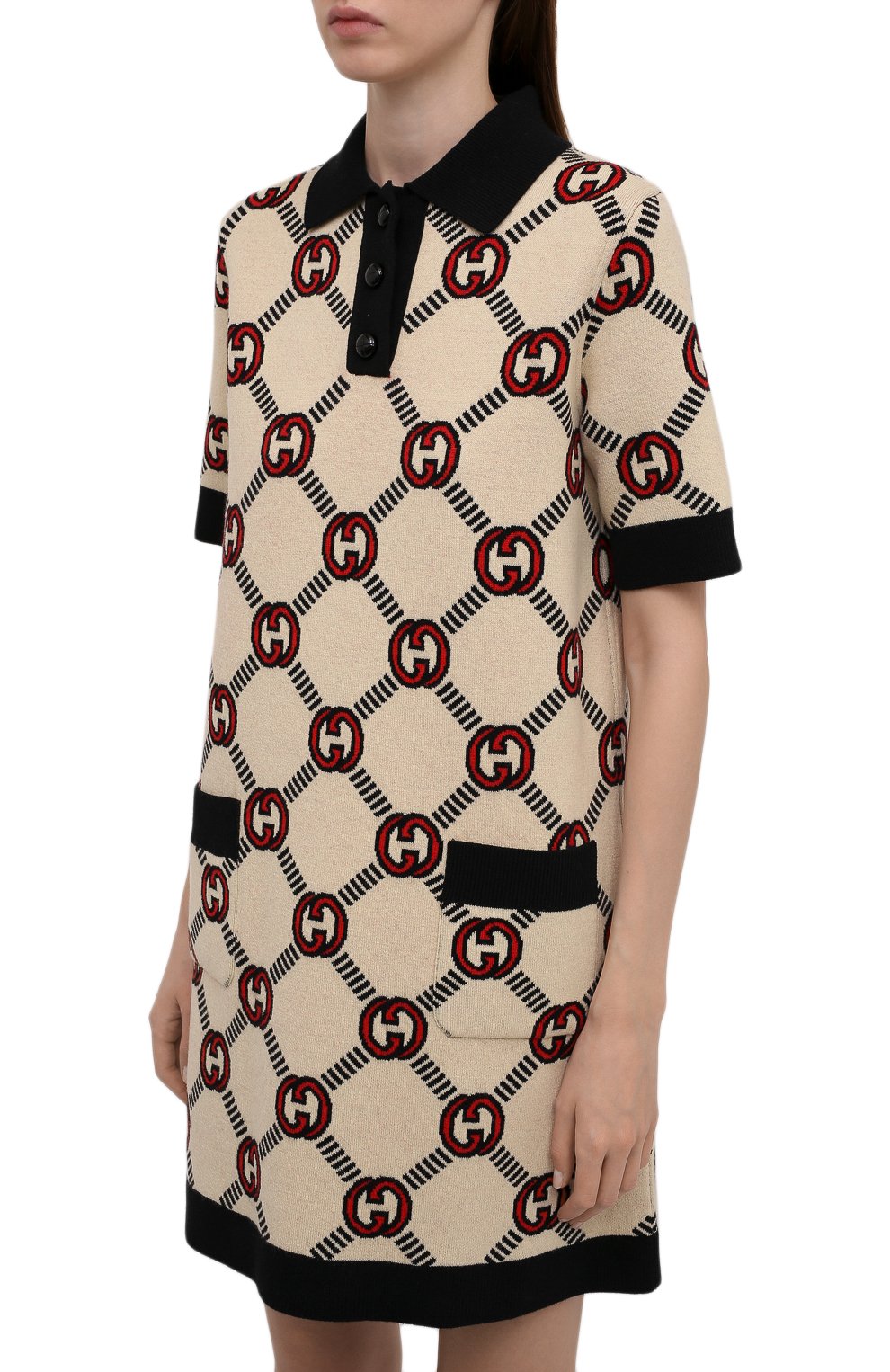 Двустороннее платье GUCCI черного цвета по цене 235500 руб., арт. 678311/XKB5S, фото 3 Двустороннее платье GUCCI, арт. 678311/XKB5S, фото 3