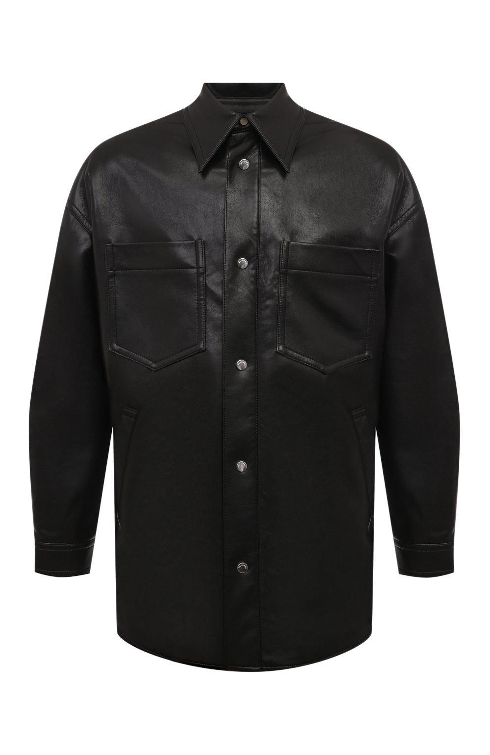 Куртка-рубашка NANUSHKA черного цвета по цене 113000 руб., арт. NU22CR0W00399, фото 1 Куртка-рубашка NANUSHKA, арт. NU22CR0W00399, фото 1