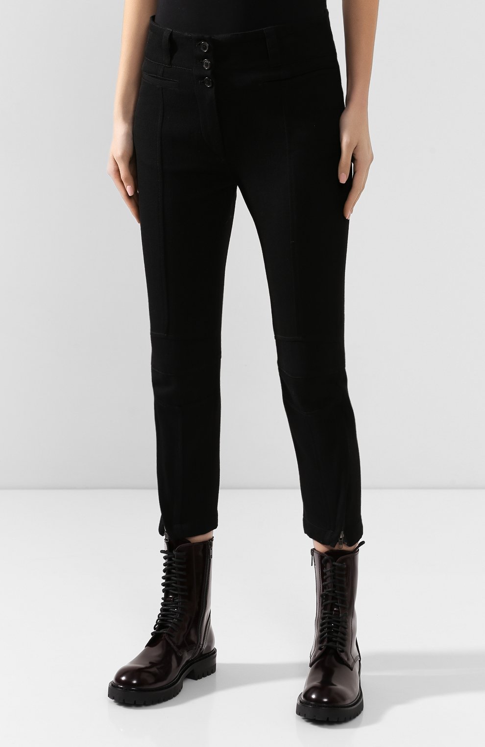 Брюки из смеси шерсти и хлопка ANN DEMEULEMEESTER, арт. 1902-1422-167-099, фото 3