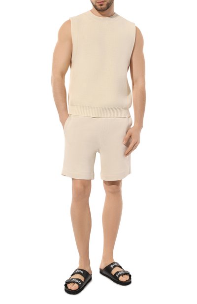 Хлопковые шорты BOSS ORANGE кремового цвета по цене 10560 руб., арт. 50468454, фото 2 Хлопковые шорты BOSS ORANGE, арт. 50468454, фото 2