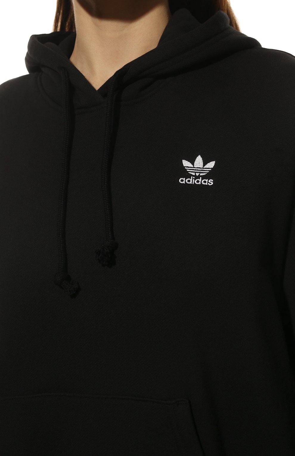 Хлопковое худи ADIDAS ORIGINALS черного цвета по цене 6590 руб., арт. HF2000, фото 5 Хлопковое худи ADIDAS ORIGINALS, арт. HF2000, фото 5