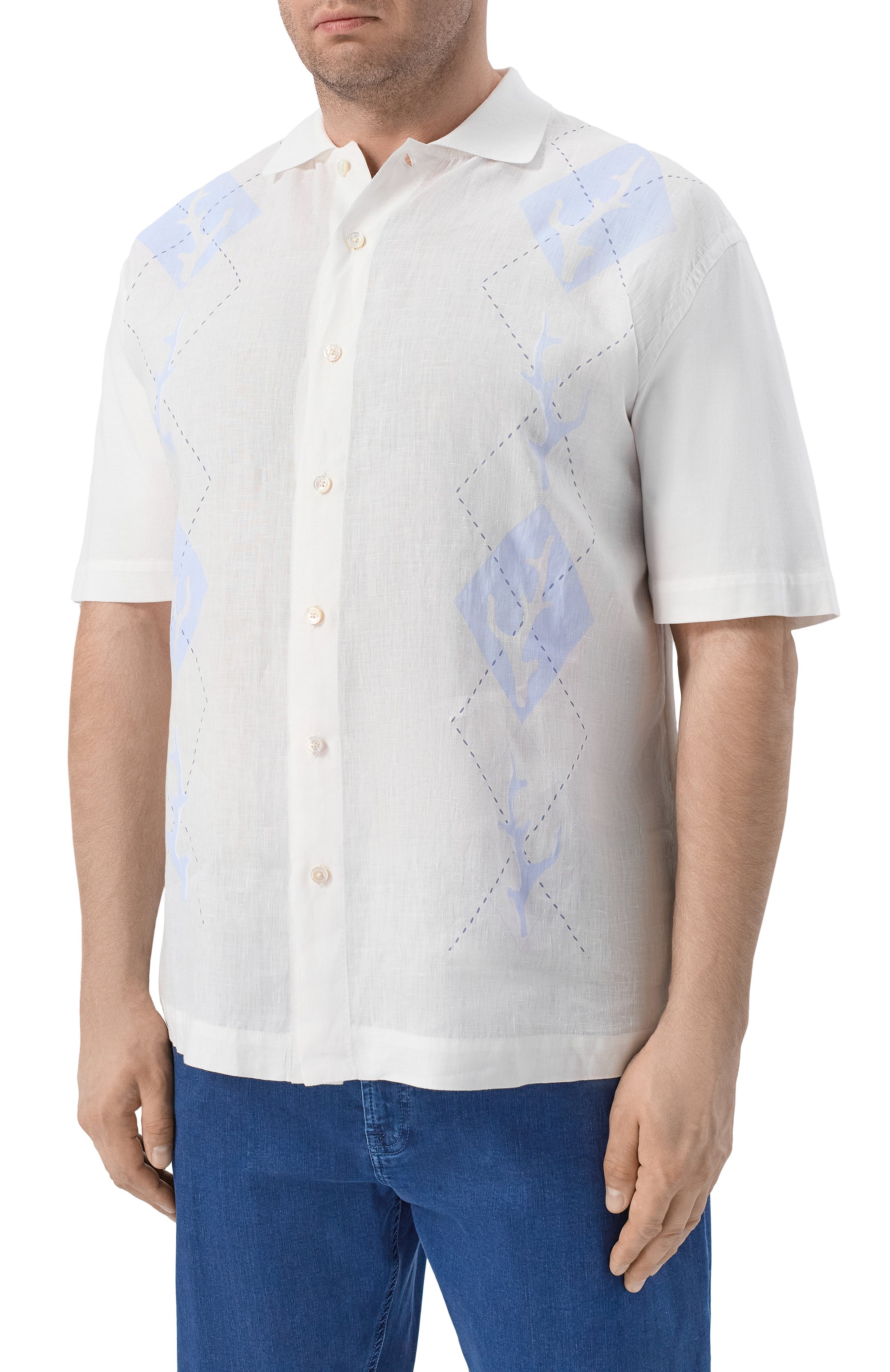 Льняная рубашка CORTIGIANI, арт. 4AJ606, фото 3