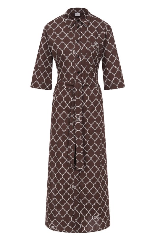 Хлопковое платье Max Mara DANIEL 2516221049 Коричневый DANIEL 2516221049