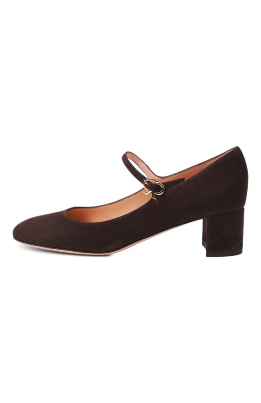 Замшевые туфли Mary Ribbon 45 Gianvito Rossi G22358.45RIC.CAMM0KA Коричневый  G22358.45RIC.CAMM0KA Фото 4