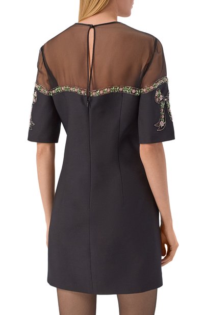 Платье из шерсти и шелка VALENTINO, арт. 8B3VAHD0/1CF, фото 4