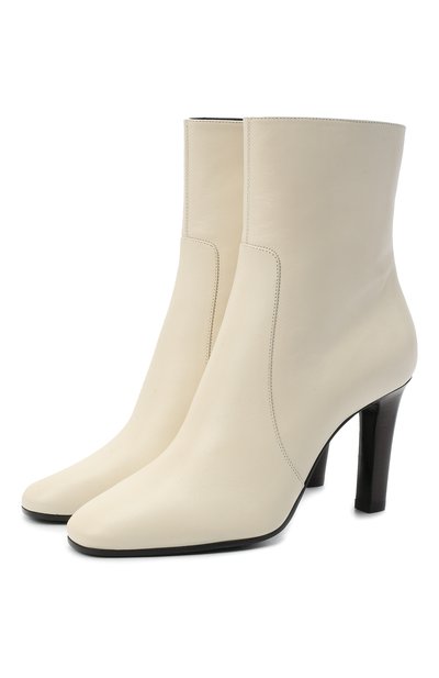 Кожаные ботильоны jane SAINT LAURENT белого цвета по цене 96350 руб., арт. 632473/1ZJ00, фото 1 Кожаные ботильоны jane SAINT LAURENT, арт. 632473/1ZJ00, фото 1