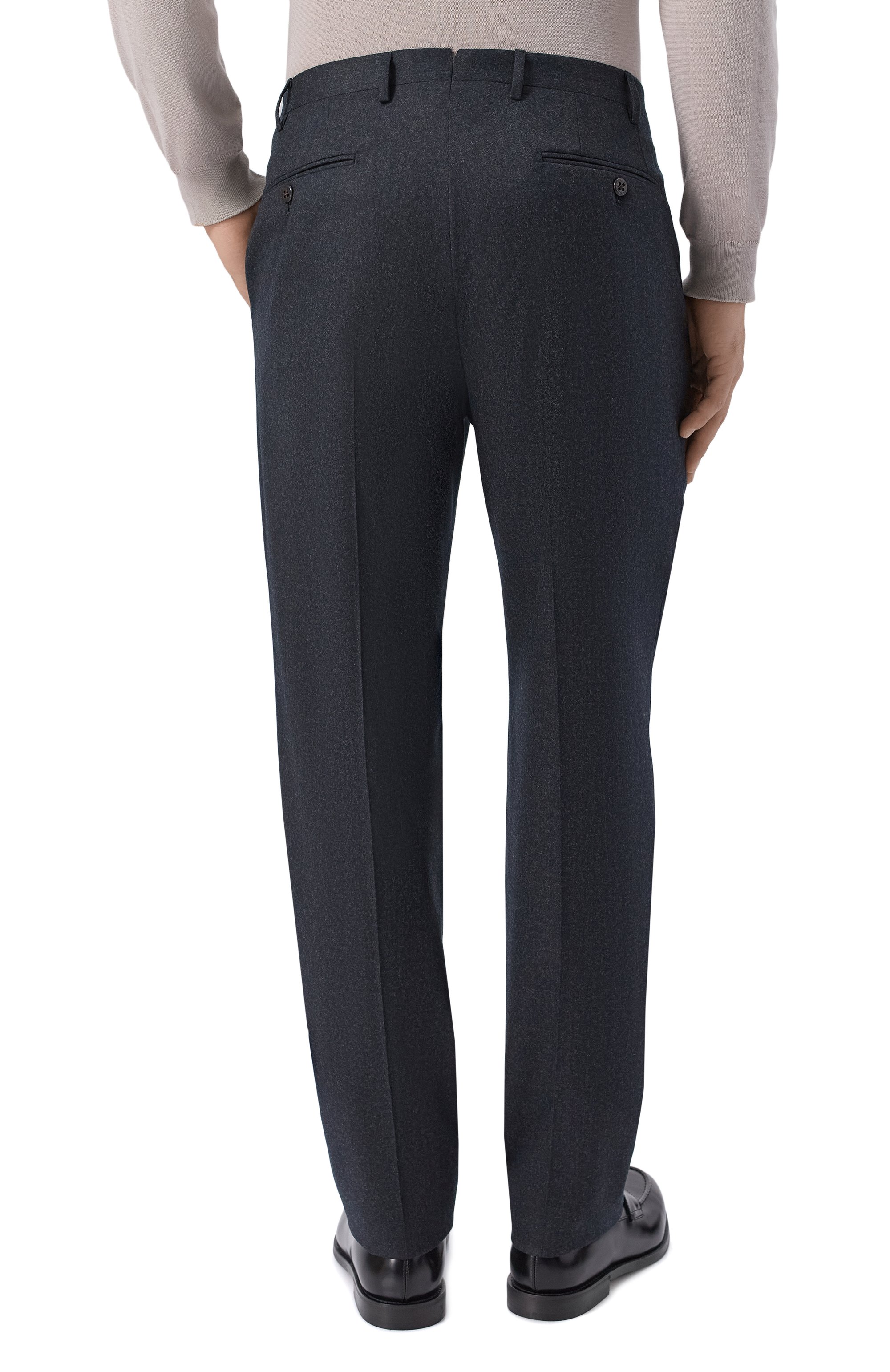 Шерстяные брюки CORNELIANI темно-серого цвета по цене 56450 руб., арт. 285B01/2A18111, фото 4 Шерстяные брюки CORNELIANI, арт. 285B01/2A18111, фото 4