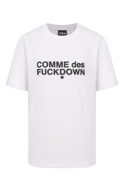 Хлопковая футболка Comme des Fuckdown CFABW01356 Белый CFABW01356