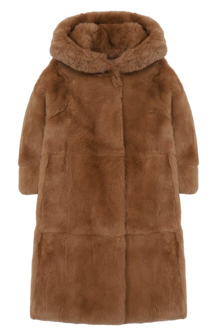 Шуба из меха кролика YVES SALOMON ENFANT, арт. 21WEM302XXREXX/4-6