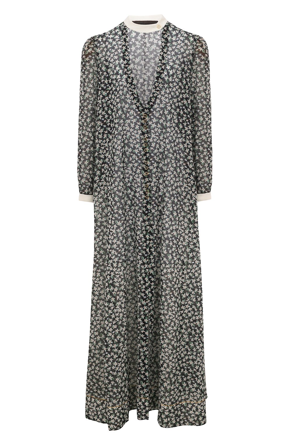 Хлопковое платье ULYANA SERGEENKO черно-белого цвета по цене 190000 руб., арт. ABL001SS23Morocco 0605т23, фото 1 Хлопковое платье ULYANA SERGEENKO, арт. ABL001SS23Morocco 0605т23, фото 1