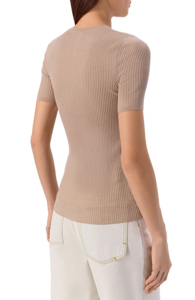 Шерстяной топ PETAR PETROV бежевого цвета по цене 39950 руб., арт. S26K31, фото 4 Шерстяной топ PETAR PETROV, арт. S26K31, фото 4