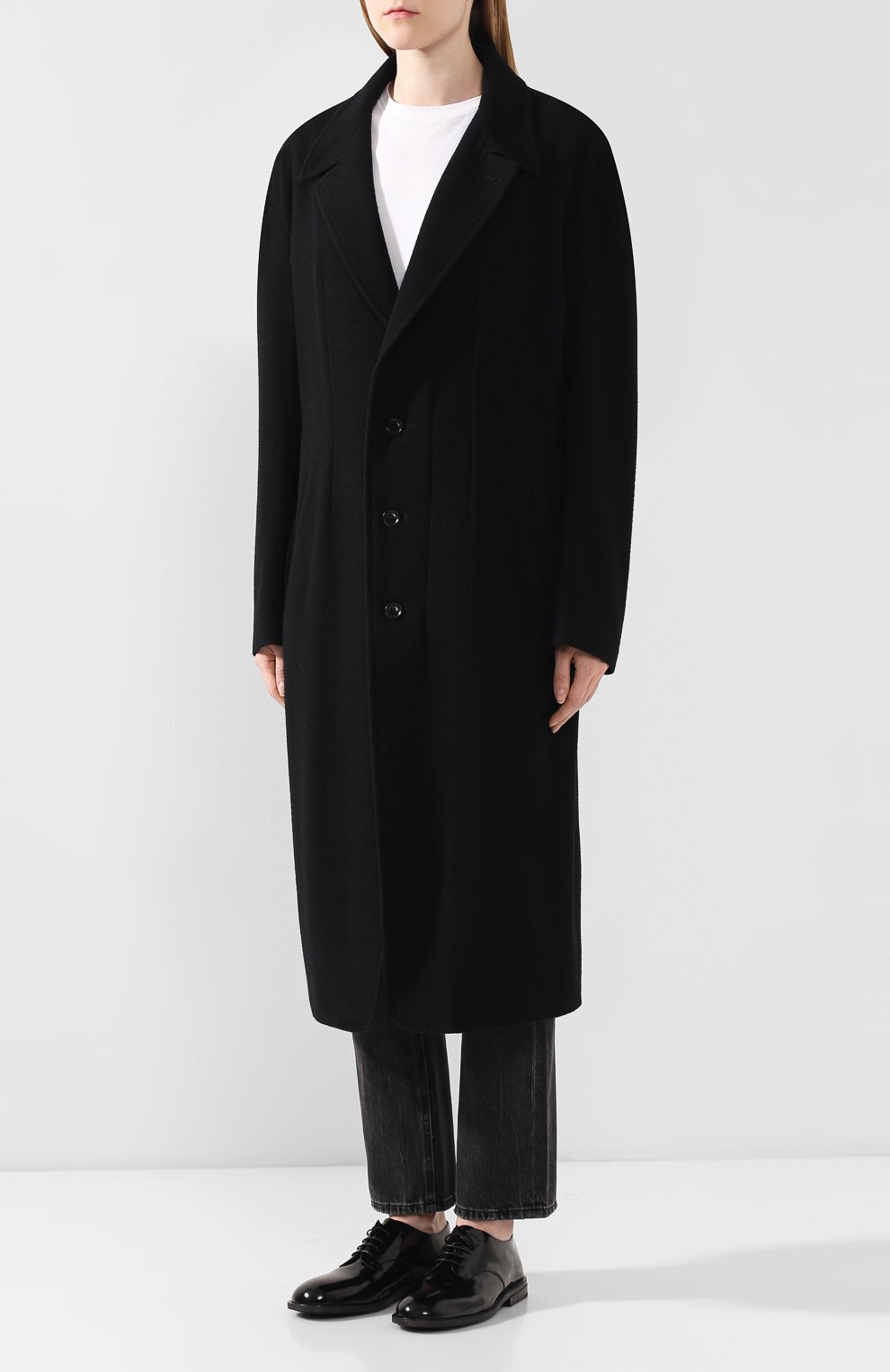Шерстяное пальто YOHJI YAMAMOTO, арт. YJ-J06-128, фото 3