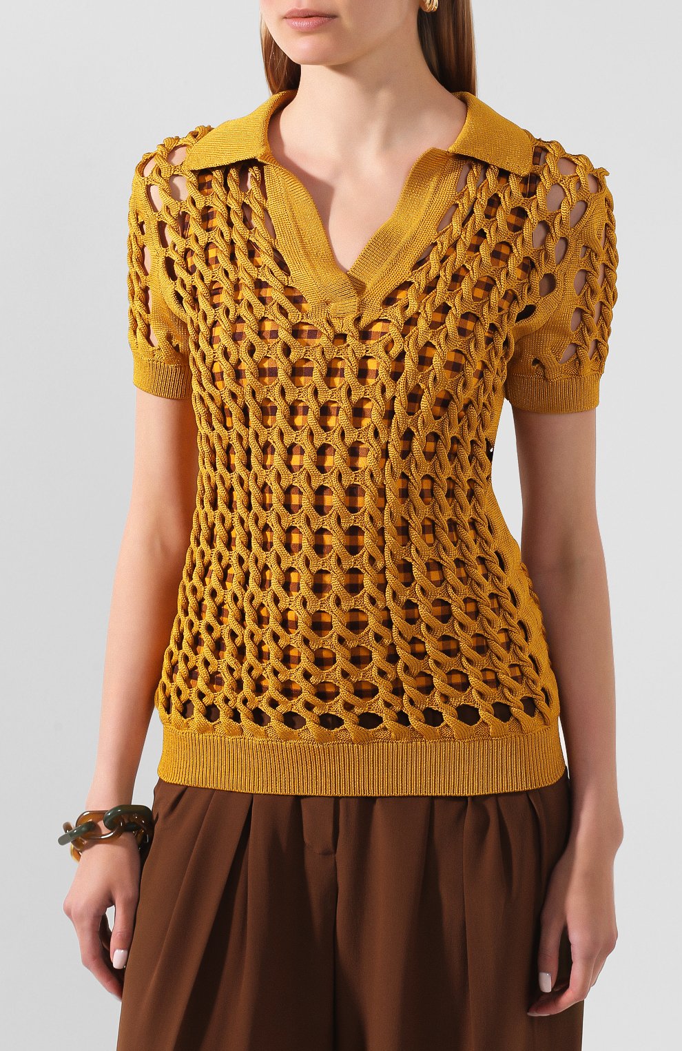 Поло из вискозы FENDI, арт. FZX512 ABWL, фото 3