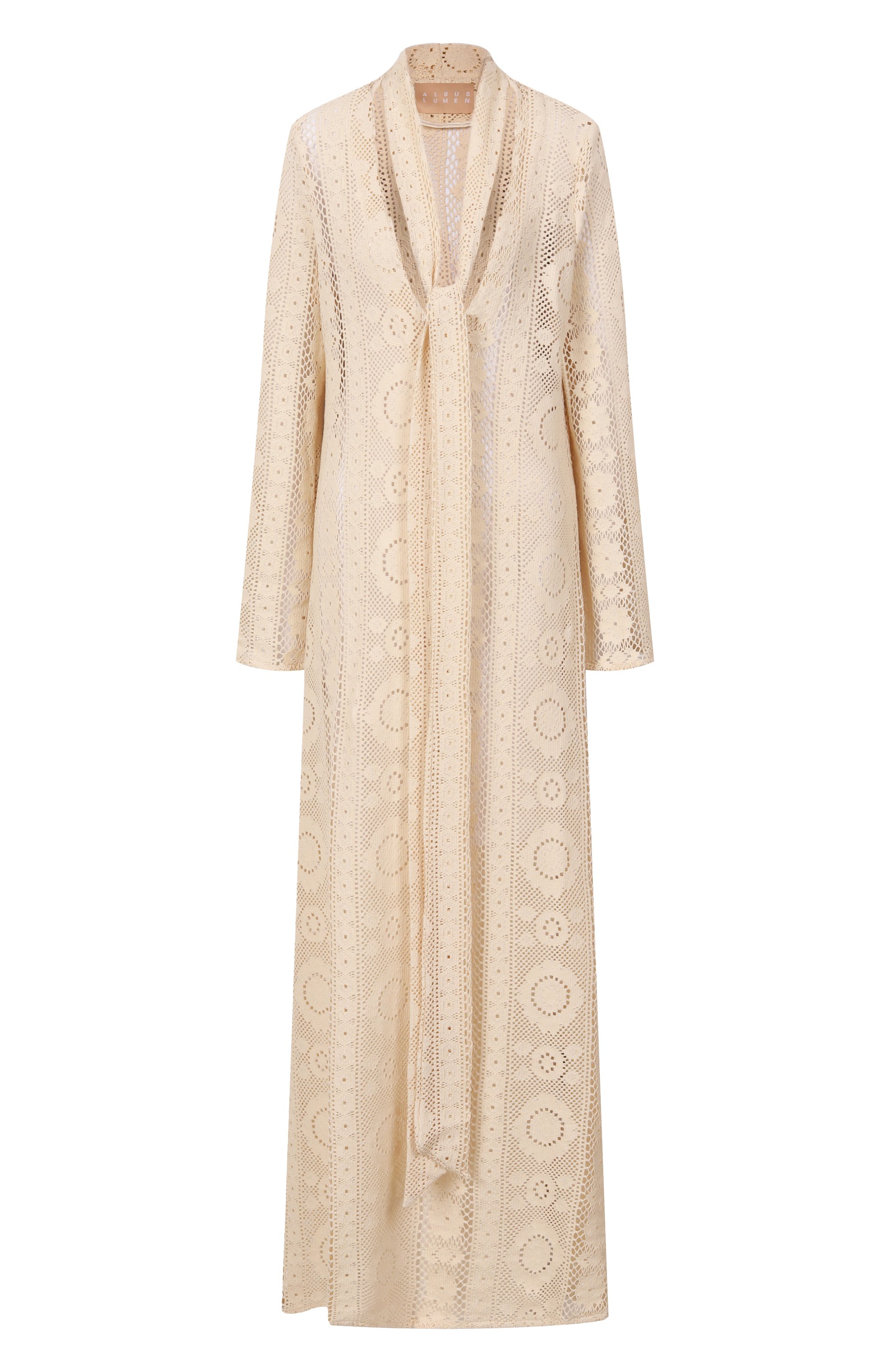 Хлопковое платье ALBUS LUMEN, арт. HAZELDRESS03.CR0CHET.CREME, фото 1