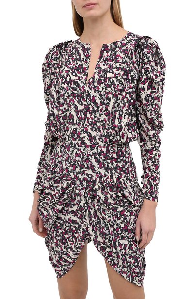 Шелковое платье ISABEL MARANT розового цвета по цене 99500 руб., арт. R01786-20A026I/MARGARETIA, фото 3 Шелковое платье ISABEL MARANT, арт. R01786-20A026I/MARGARETIA, фото 3
