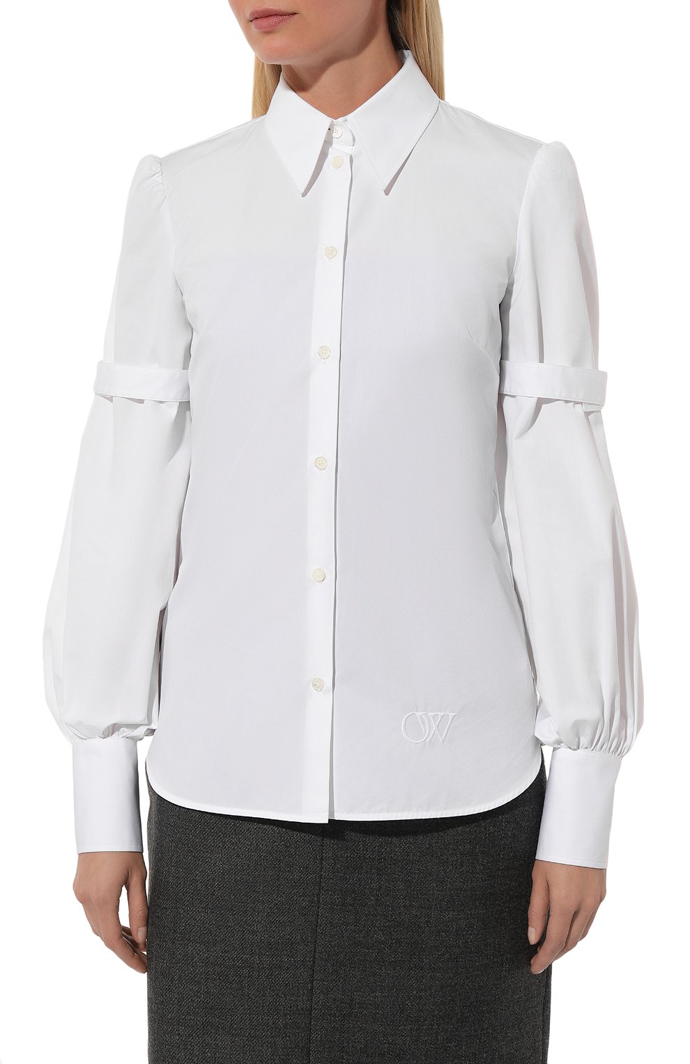 Хлопковая рубашка OFF-WHITE, арт. 0WGE020S24FAB001, фото 3