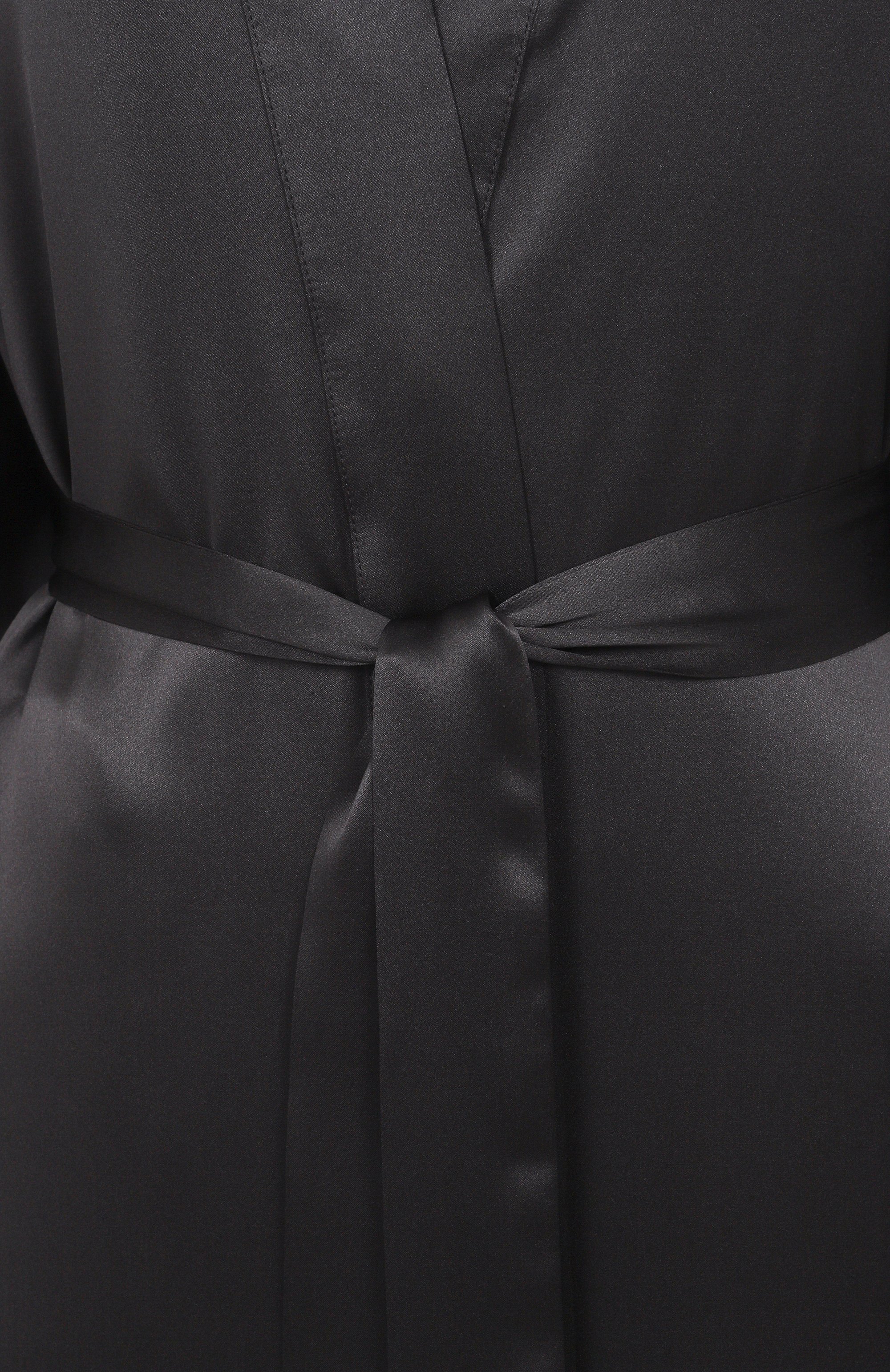 Шелковый халат LIVY черного цвета по цене 95360 руб., арт. 655266105, фото 6 Шелковый халат LIVY, арт. 655266105, фото 6