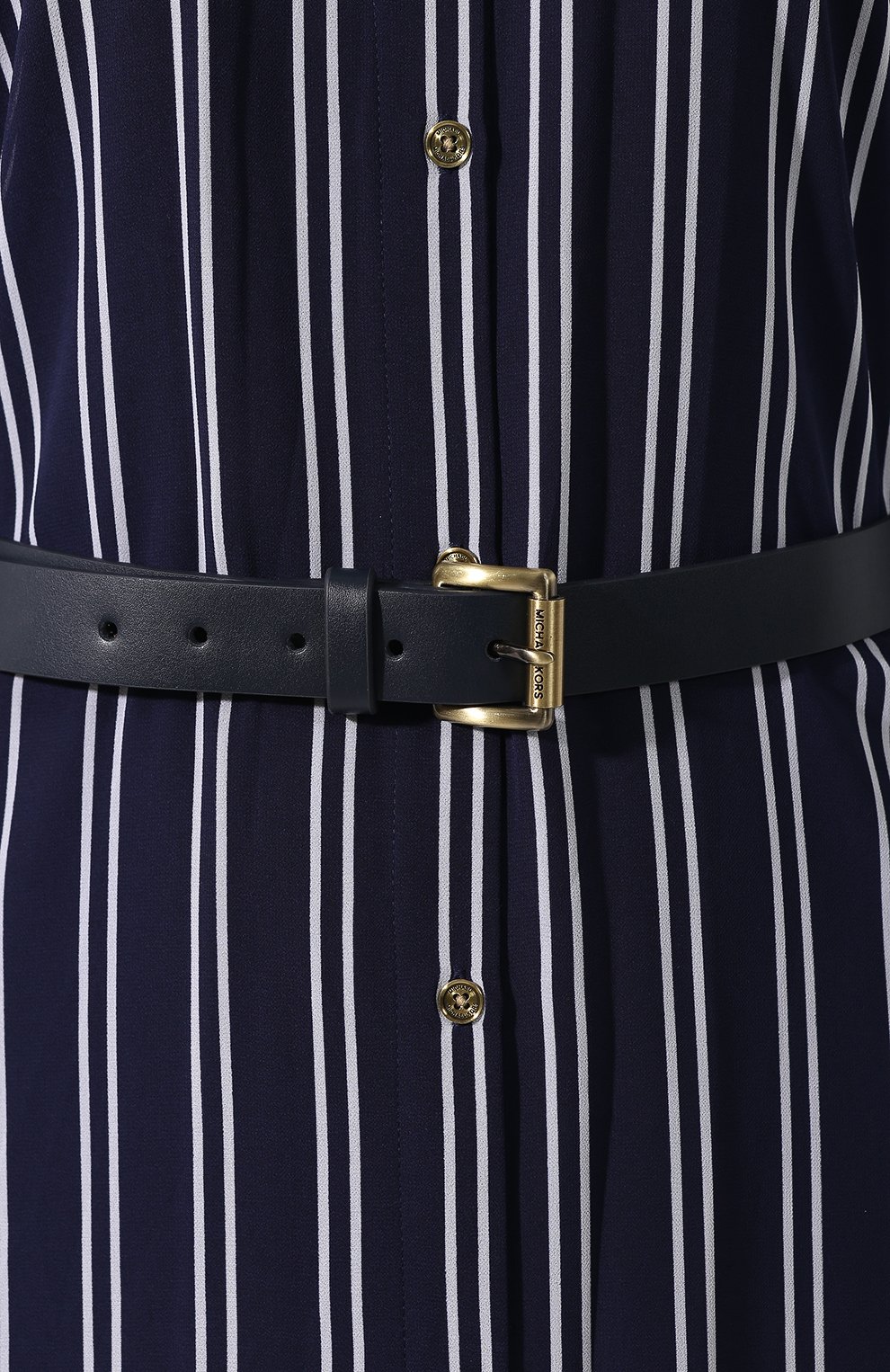 Платье с поясом MICHAEL MICHAEL KORS синего цвета по цене 28350 руб., арт. MH88YJ9AFL, фото 5 Платье с поясом MICHAEL MICHAEL KORS, арт. MH88YJ9AFL, фото 5